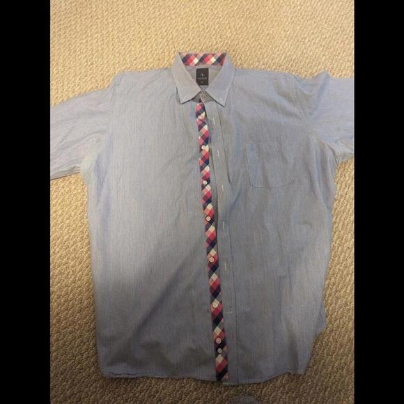 TAILORBYRD Collection Mens‎ Button-Down Shirt Blue Size XXL - Picture 3 of 4